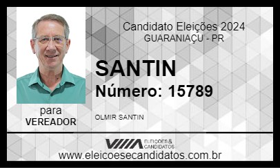 Candidato SANTIN 2024 - GUARANIAÇU - Eleições