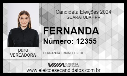 Candidato FERNANDA 2024 - GUARATUBA - Eleições