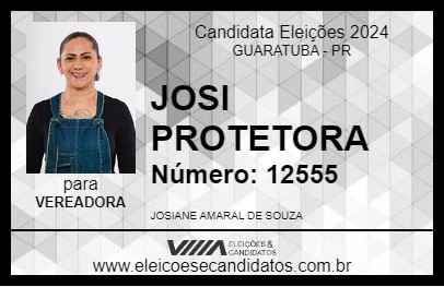 Candidato JOSI PROTETORA 2024 - GUARATUBA - Eleições