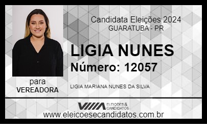 Candidato LIGIA NUNES 2024 - GUARATUBA - Eleições