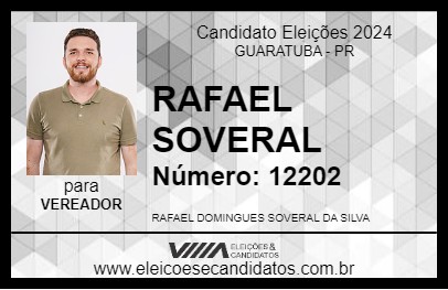 Candidato RAFAEL SOVERAL 2024 - GUARATUBA - Eleições