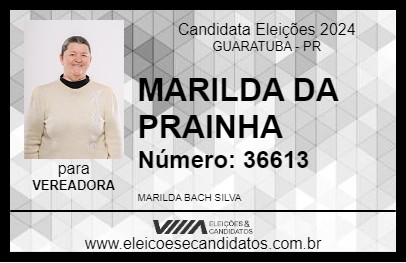 Candidato MARILDA DA PRAINHA 2024 - GUARATUBA - Eleições