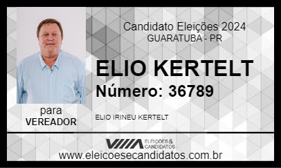 Candidato ELIO  KERTELT 2024 - GUARATUBA - Eleições