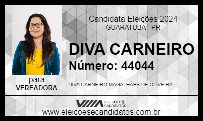 Candidato DIVA CARNEIRO 2024 - GUARATUBA - Eleições