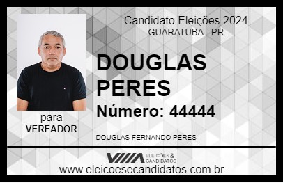 Candidato DOUGLAS PERES 2024 - GUARATUBA - Eleições