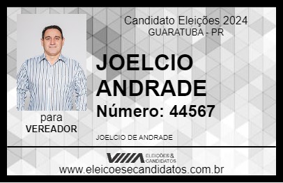 Candidato JOELCIO ANDRADE 2024 - GUARATUBA - Eleições