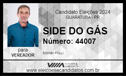 Candidato SIDE DO GÁS 2024 - GUARATUBA - Eleições