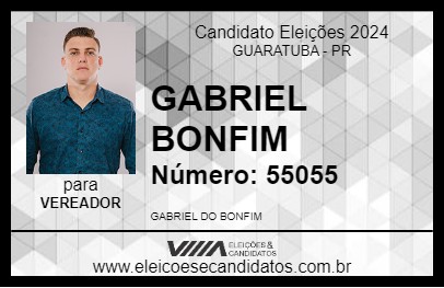 Candidato GABRIEL BONFIM 2024 - GUARATUBA - Eleições