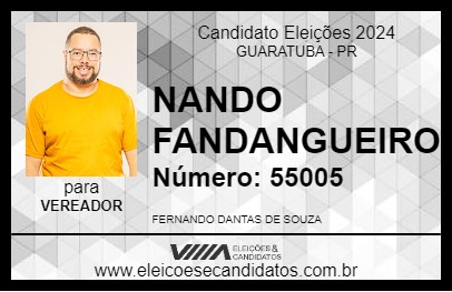 Candidato NANDO FANDANGUEIRO 2024 - GUARATUBA - Eleições