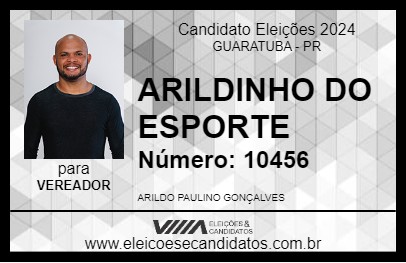 Candidato ARILDINHO DO ESPORTE 2024 - GUARATUBA - Eleições