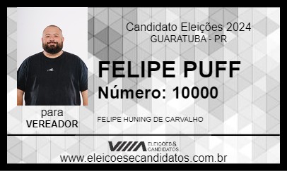 Candidato FELIPE PUFF 2024 - GUARATUBA - Eleições