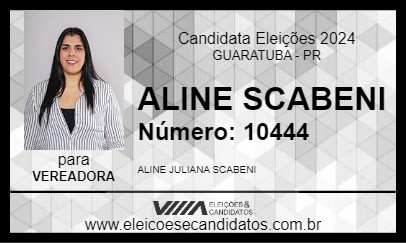 Candidato ALINE SCABENI 2024 - GUARATUBA - Eleições