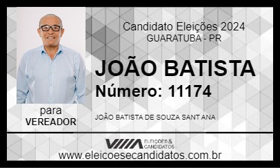 Candidato JOÃO BATISTA 2024 - GUARATUBA - Eleições