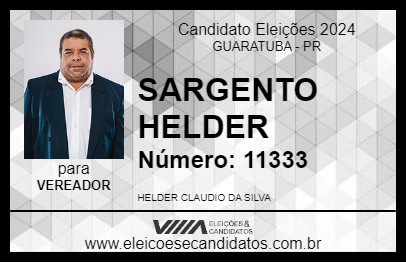 Candidato SARGENTO HELDER 2024 - GUARATUBA - Eleições