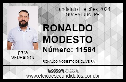 Candidato RONALDO MODESTO 2024 - GUARATUBA - Eleições