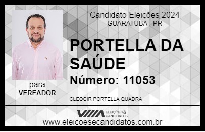 Candidato PORTELLA DA SAÚDE 2024 - GUARATUBA - Eleições