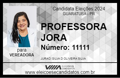 Candidato PROFESSORA JORA 2024 - GUARATUBA - Eleições