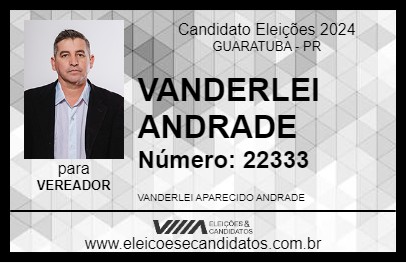 Candidato VANDERLEI ANDRADE 2024 - GUARATUBA - Eleições