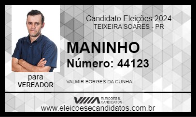 Candidato MANINHO 2024 - TEIXEIRA SOARES - Eleições