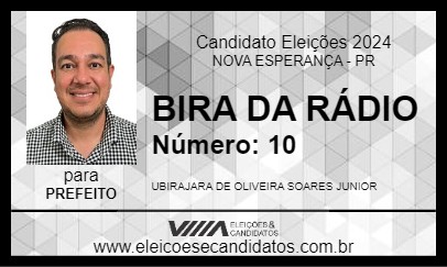 Candidato BIRA DA RÁDIO 2024 - NOVA ESPERANÇA - Eleições