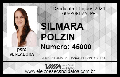 Candidato SILMARA POLZIN 2024 - GUAPOREMA - Eleições