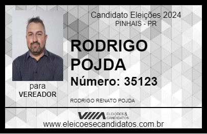 Candidato RODRIGO POJDA 2024 - PINHAIS - Eleições