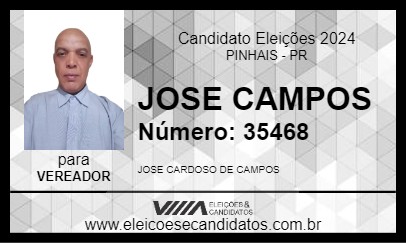 Candidato JOSE CAMPOS 2024 - PINHAIS - Eleições