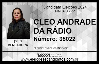 Candidato CLEO ANDRADE DA RÁDIO 2024 - PINHAIS - Eleições