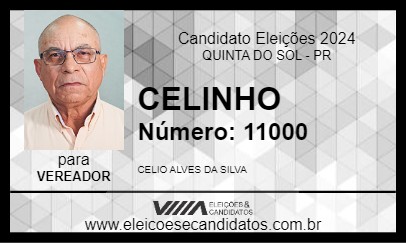 Candidato CELINHO 2024 - QUINTA DO SOL - Eleições