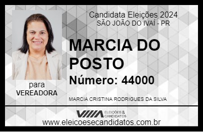 Candidato MARCIA DO POSTO 2024 - SÃO JOÃO DO IVAÍ - Eleições