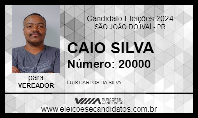 Candidato CAIO SILVA 2024 - SÃO JOÃO DO IVAÍ - Eleições