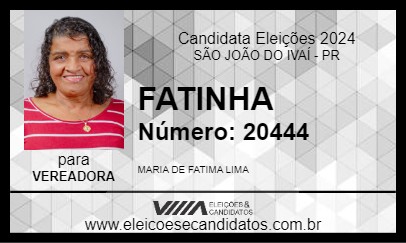 Candidato FATINHA 2024 - SÃO JOÃO DO IVAÍ - Eleições