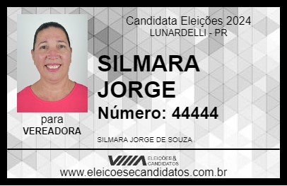 Candidato SILMARA JORGE 2024 - LUNARDELLI - Eleições