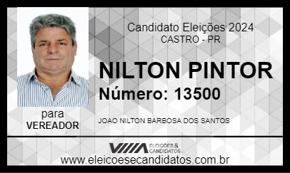 Candidato NILTON PINTOR 2024 - CASTRO - Eleições