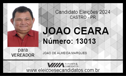 Candidato JOAO CEARA 2024 - CASTRO - Eleições