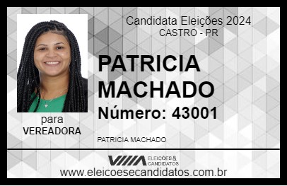 Candidato PATRICIA MACHADO 2024 - CASTRO - Eleições