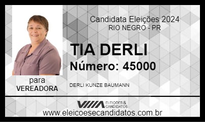 Candidato TIA DERLI 2024 - RIO NEGRO - Eleições