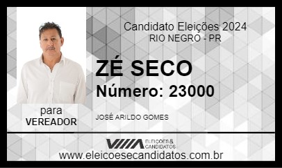 Candidato ZÉ SECO 2024 - RIO NEGRO - Eleições