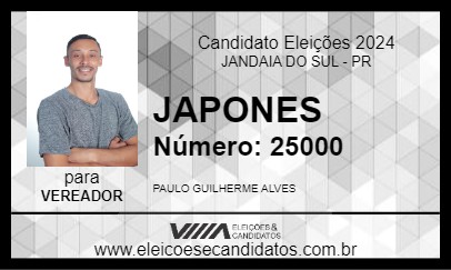 Candidato JAPONES 2024 - JANDAIA DO SUL - Eleições