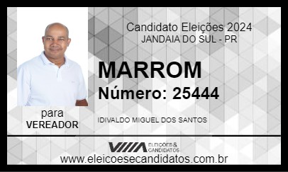 Candidato MARROM 2024 - JANDAIA DO SUL - Eleições