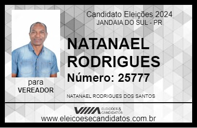 Candidato NATANAEL RODRIGUES 2024 - JANDAIA DO SUL - Eleições