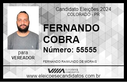 Candidato FERNANDO COBRA 2024 - COLORADO - Eleições