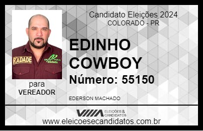 Candidato EDINHO COWBOY 2024 - COLORADO - Eleições