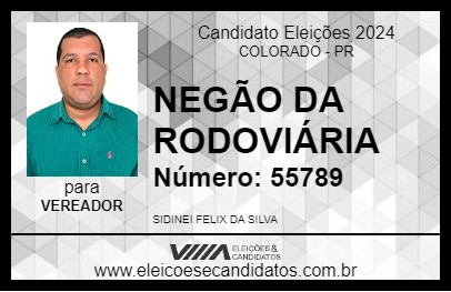 Candidato NEGÃO DA RODOVIÁRIA 2024 - COLORADO - Eleições