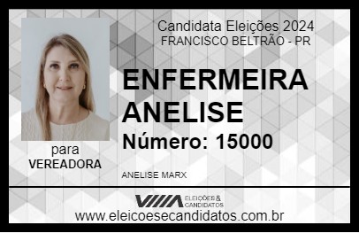 Candidato ENFERMEIRA ANELISE 2024 - FRANCISCO BELTRÃO - Eleições