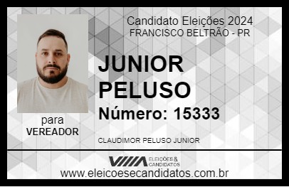 Candidato JUNIOR PELUSO 2024 - FRANCISCO BELTRÃO - Eleições