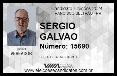 Candidato SERGIO GALVAO 2024 - FRANCISCO BELTRÃO - Eleições