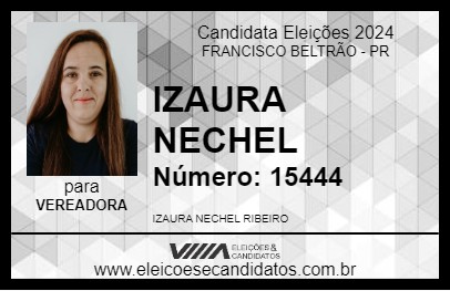 Candidato IZAURA NECHEL 2024 - FRANCISCO BELTRÃO - Eleições