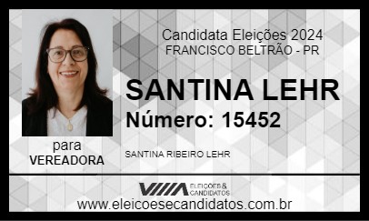 Candidato SANTINA LEHR 2024 - FRANCISCO BELTRÃO - Eleições