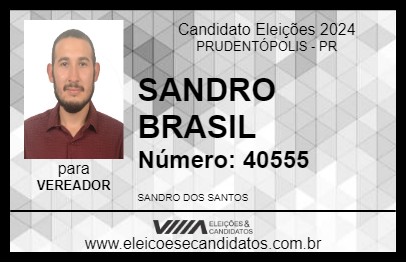 Candidato SANDRO BRASIL 2024 - PRUDENTÓPOLIS - Eleições